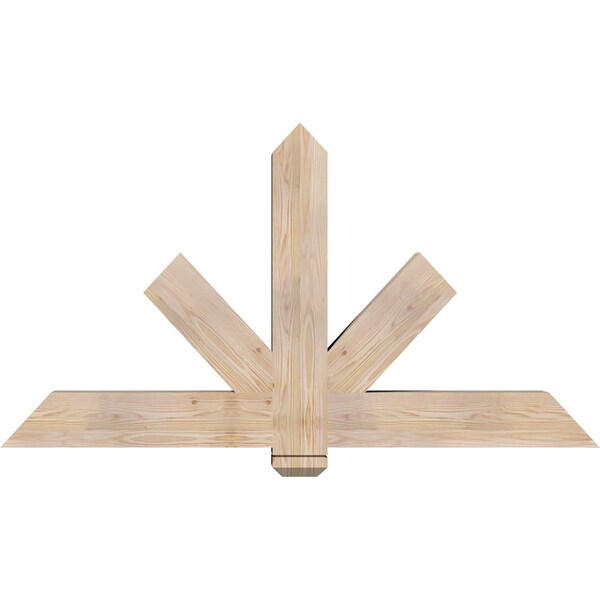 Ekena Millwork Kennewick Smooth Timber Gable Bracket, Douglas Fir, 60"W x 32"H x 5 1/2"D x 5 1/2"F, 13/12 Pitch GBW060X32X0606KEN00SDF - main